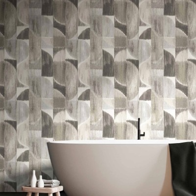 Paper pintat ART MODERN BEIGE, GRIS I DAURAT 27529 2