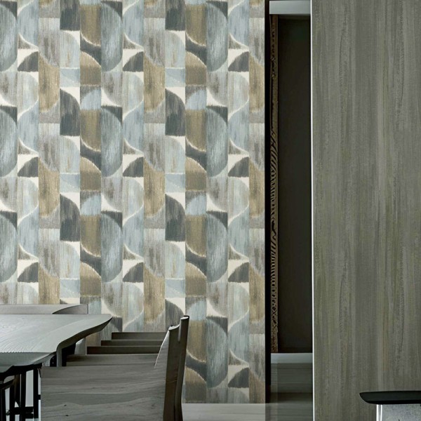 Papel de parede ARTE MODERNA AZUL E DOURADO 27526 Papel de parede ARTE MODERNA AZUL E DOURADO 27526