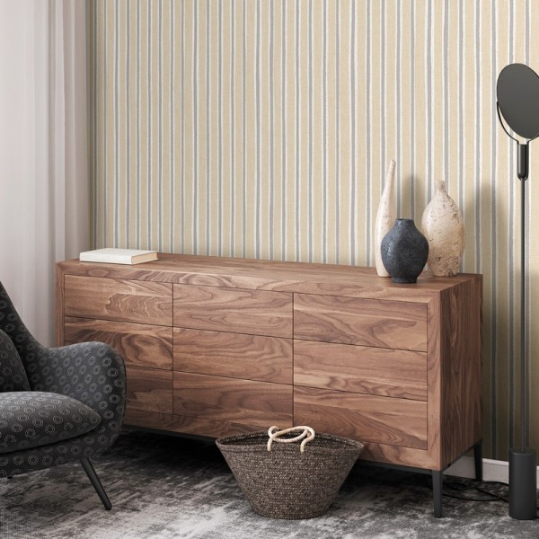 Paper pintat RATLLES IRREGULARS VINÍLIQUES BEIGE I PLATEJAT 30137