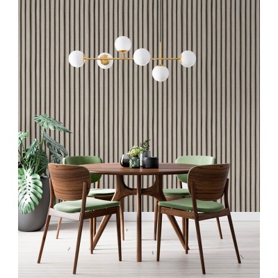 Papel pintado RAYAS IRREGULARES VINÍLICAS NEGRO Y BEIGE 30139 2