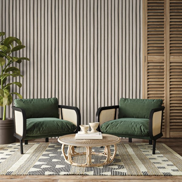 Paper pintat RATLLES IRREGULARS VINÍLIQUES NEGRE I BEIGE 30139