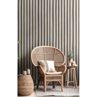 Paper pintat RATLLES IRREGULARS VINÍLIQUES NEGRE I BEIGE 30139