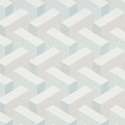 Papel de parede TRIDIMENSIONAL BEGE E AQUA 10382-35