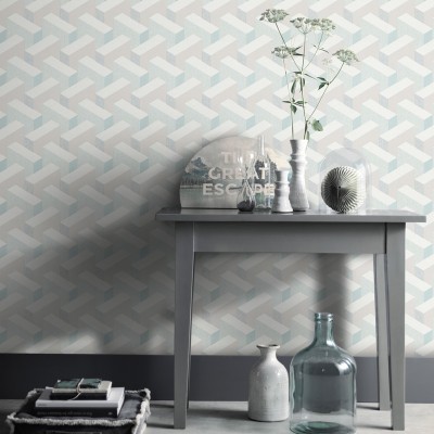 Paper Pintat TRIDIMENSIONAL BEIGE I AQUA 10382-35