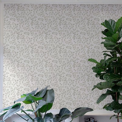 Papel de parede FOLHAS ROMÂNTICAS CINZA AL_14636171 2