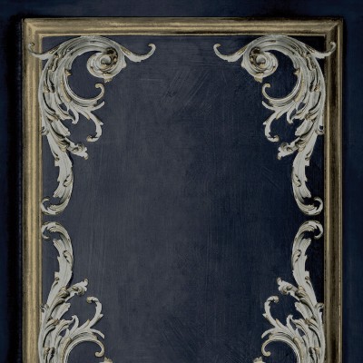 Papel pintado MOLDURAS CLÁSICAS DORADO Y NEGRO AL_14636176