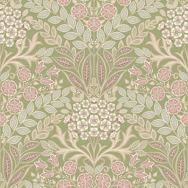 Papel de parede MEDALHÃO FLORAL VERDE AL_14636155