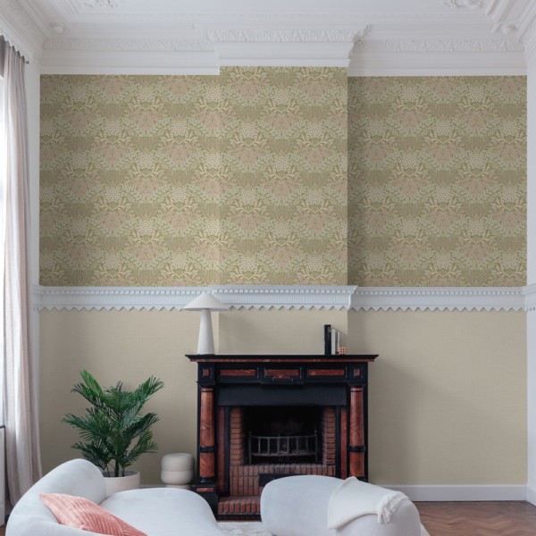 Papel pintado MEDALLÓN FLORAL VERDE AL_14636155