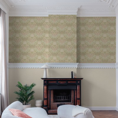 Papel de parede MEDALHÃO FLORAL VERDE AL_14636155