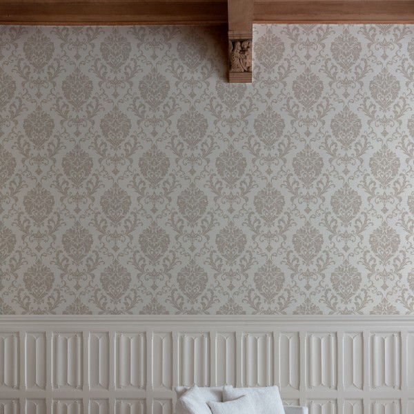 Papel pintado DAMASCO TRADICIONAL GRIS TOPO AL_14636190