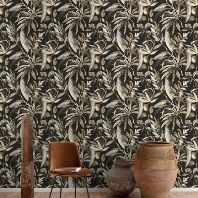 Paper pintat JUNGLA VIBRANT NEGRE UT_16207453 2