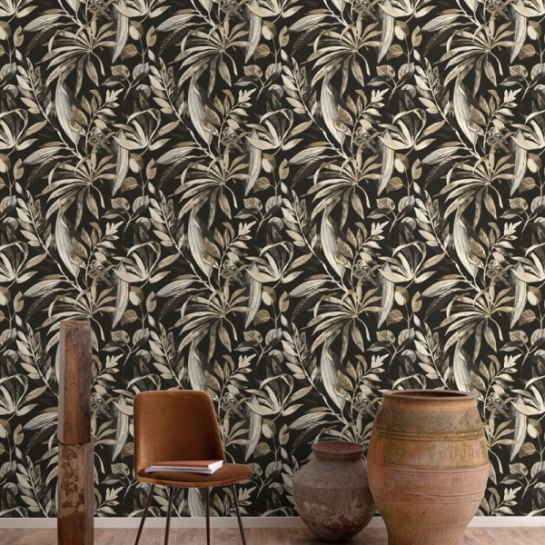 Papel pintado JUNGLA VIBRANTE NEGRO UT_16207453