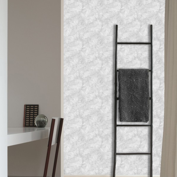 Paper pintat FULLES PALMA TEXTURADES GRIS PLATEJAT UT_16207459