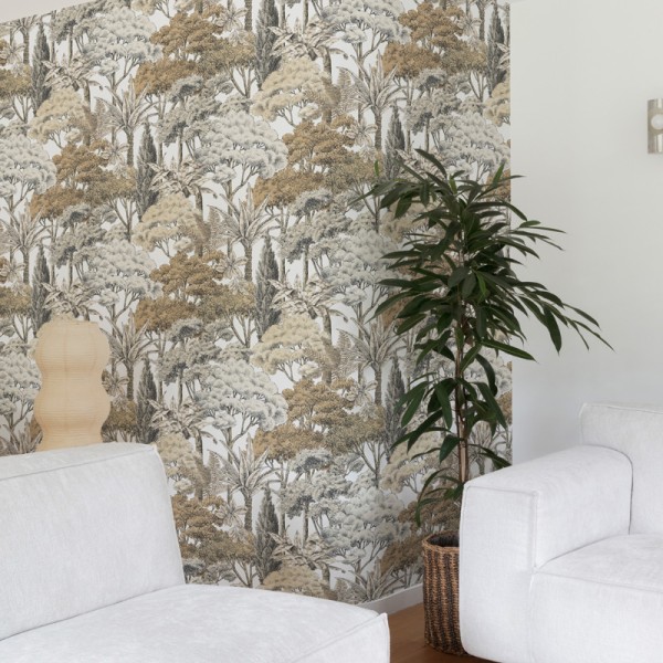 Papel pintado BOSQUE EXÓTICO BEIGE UT_16207445