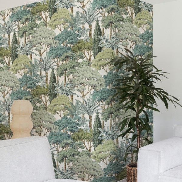 Papel pintado BOSQUE EXÓTICO VERDE UT_16207449