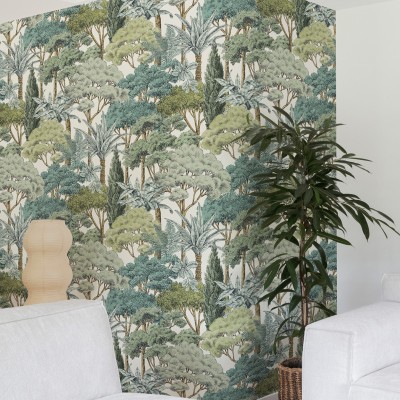 Papel de parede FLORESTA EXÓTICA VERDE UT_16207449
