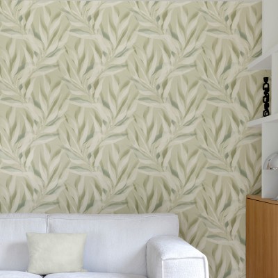 Papel pintado HOJAS SUAVES VERDE GRISÁCEO UT_16207464