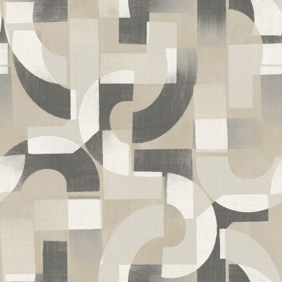 Papel pintado GEOMETRÍA RETRO NEGRO DESGASTADO y BEIGE UT_16207471