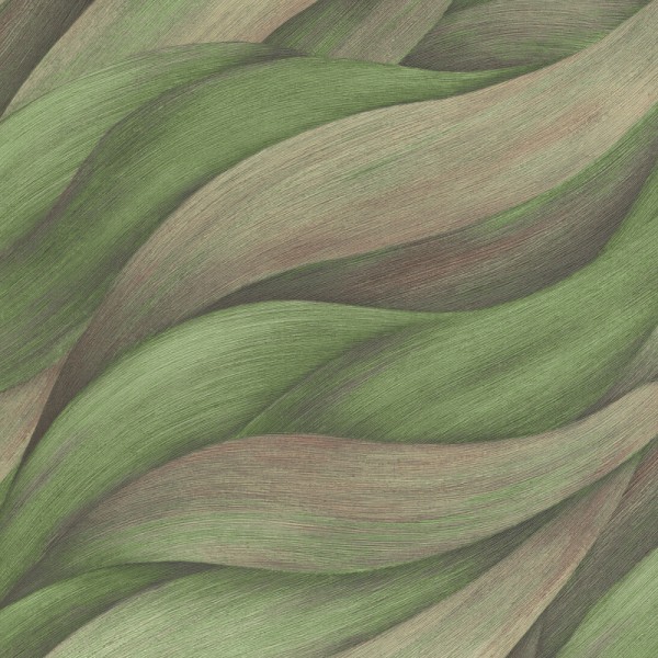 Papel de parede ONDAS MODERNAS VERDE E ROSA 10257-07
