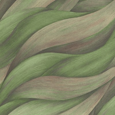 Papel pintado ONDAS MODERNAS VERDE Y ROSADO 10257-07