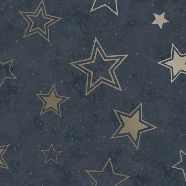 Papel de parede ESTRELAS AZUL E DOURADO 14061