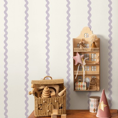 Papel de parede RISCAS ONDULADAS LILÁS 13981 2