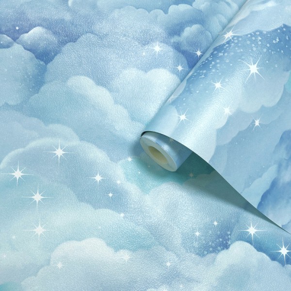 Papel pintado NUBES Y ESTRELLAS AZUL 14131