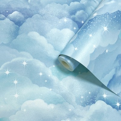Papel pintado NUBES Y ESTRELLAS AZUL 14131