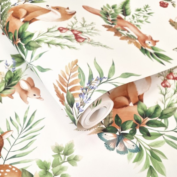 Papel de parede INFANTIL ANIMAIS DA FLORESTA 14123