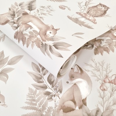 Paper pintat INFANTIL ANIMALS BOSC MARRÓ 14122