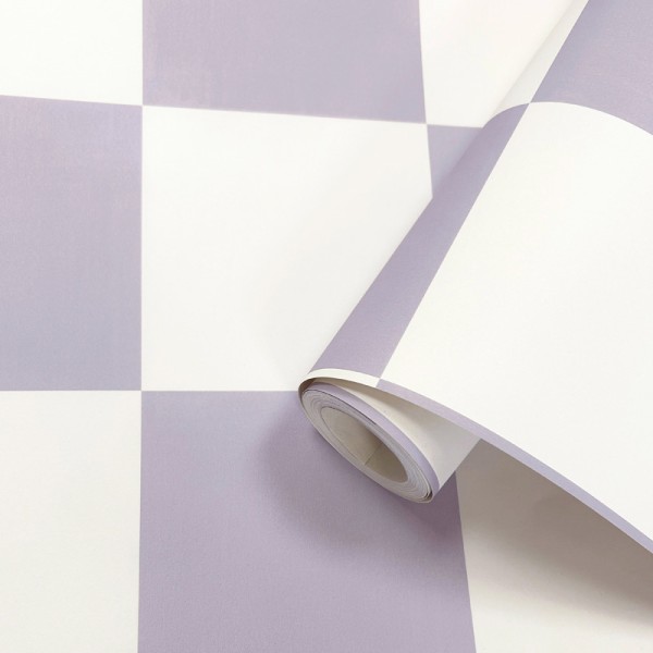 Paper pintat QUADRATS RACING LILA I BLANC 14041