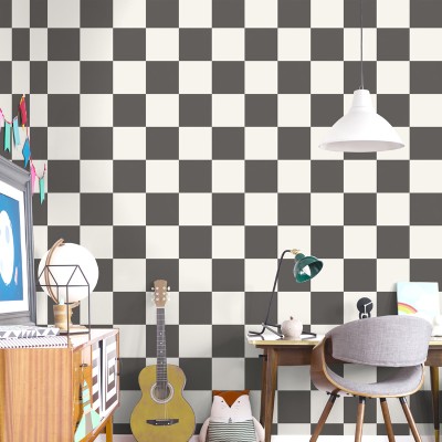 Paper pintat QUADRATS RACING BLANC I NEGRE 14040