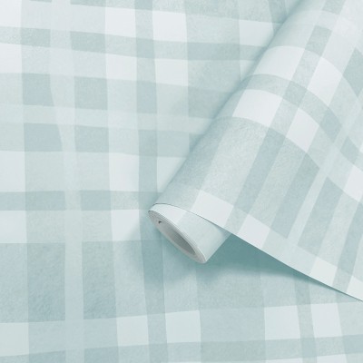 Papel de parede INFANTIL XADREZ COTTAGE AZUL 14001