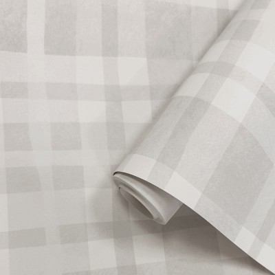 Papel de parede INFANTIL XADREZ COTTAGE CINZA 14002