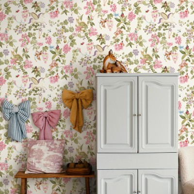 Papel pintado INFANTIL HADAS Y UNICORNIOS CREMA 14020 2