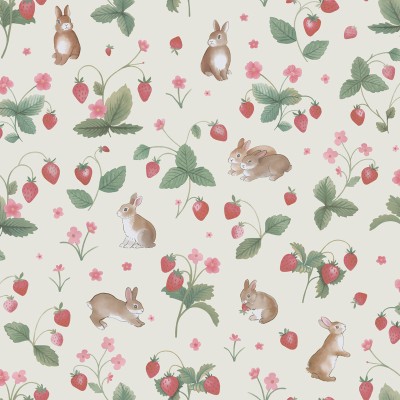 Paper pintat INFANTIL CONILLETS I MADUIXES CREMA 14140