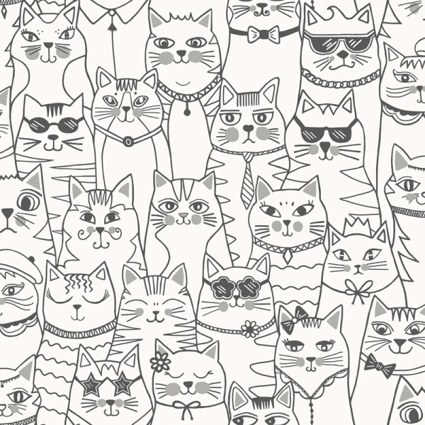 Papel de parede INFANTIL GATOS PINTÁVEIS 14070