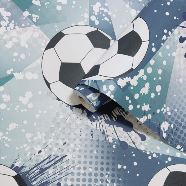 Paper pintat PILOTES DE FÚTBOL BLAU 14093