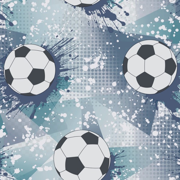 Papel de parede BOLAS DE FUTEBOL AZUL 14093