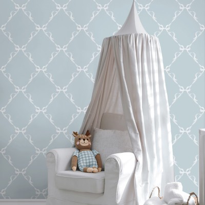 Papel de parede INFANTIL LAÇOS AZUL 14030 2