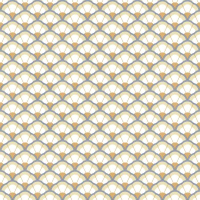 Paper pintat PETXINES ART DECO BLAU I MARRÓ 2042