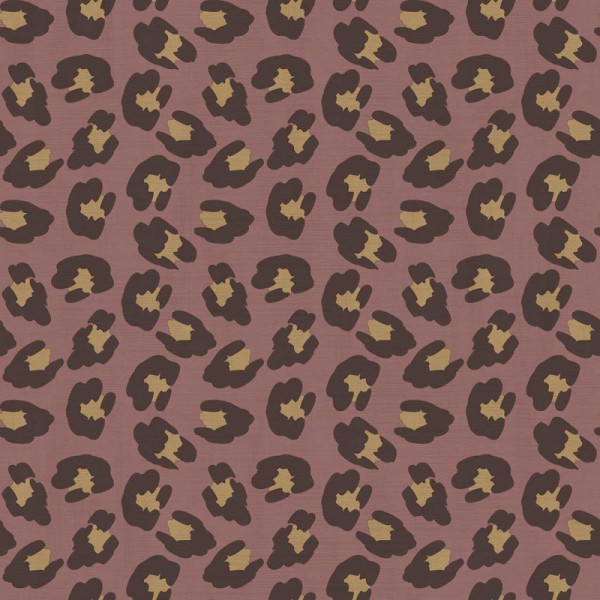 Papel de parede ESTAMPA LEOPARDO MALVA MARROM 2048