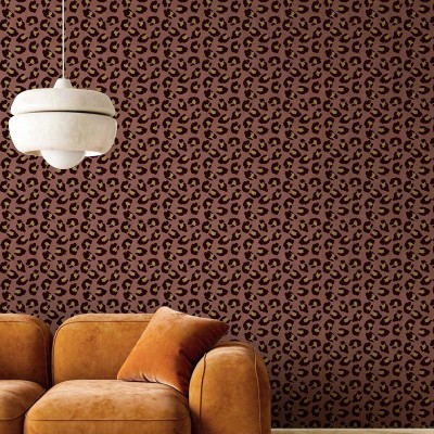 Papel de parede ESTAMPA LEOPARDO MALVA MARROM 2048 2