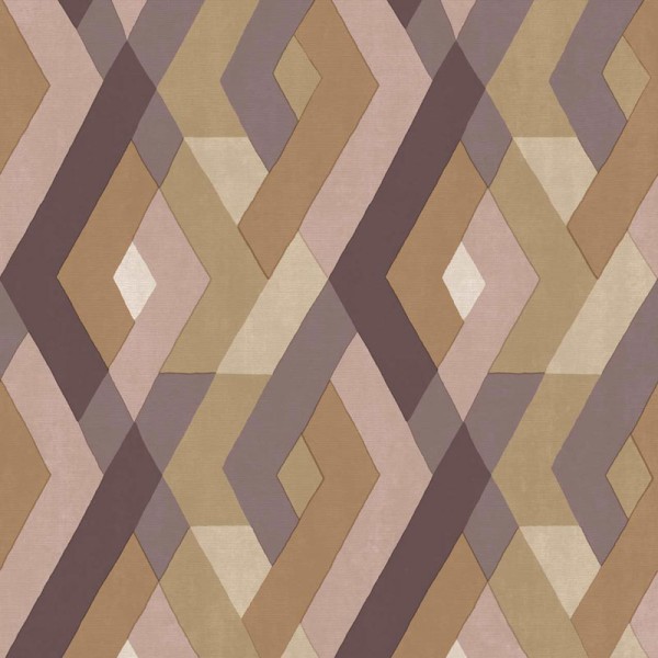 Paper pintat ROMBES ENTRELLAÇATS MARRÓ I DAURAT 2032