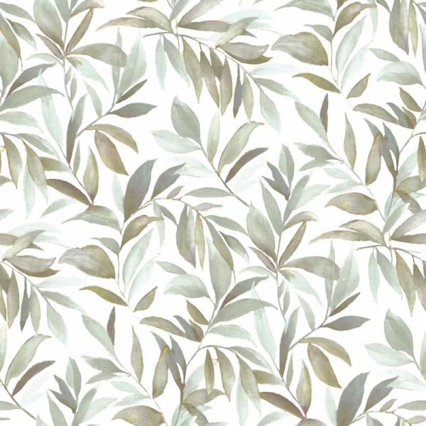 Paper pintat FULLES D'OLIVERA VERD AIGUA 2000