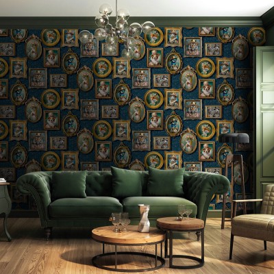 Paper pintat GALERIA VINTAGE ANIMALS BLAU 13791