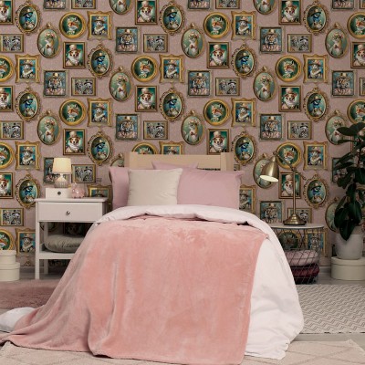 Paper pintat GALERIA VINTAGE ANIMALS ROSA ANTIC 13793