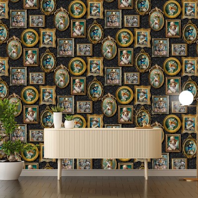 Papel de parede GALERIA VINTAGE ANIMAIS CHARCOAL 13790