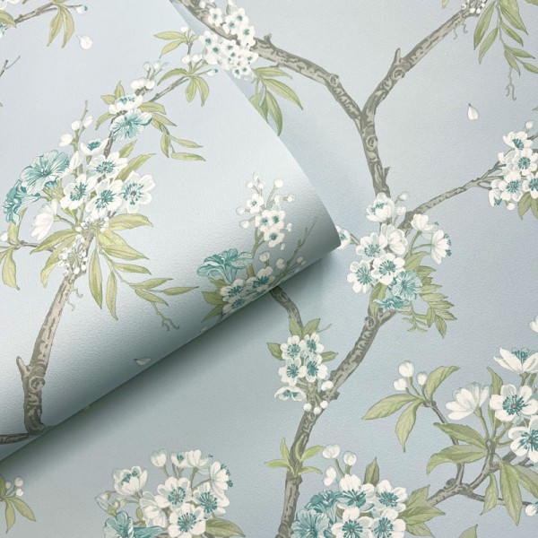 Papel de parede FLORES E RAMOS SAKURA AZUL 14214