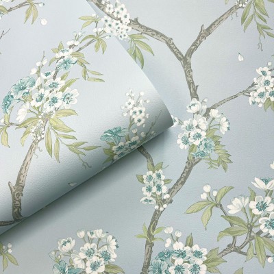 Papel de parede FLORES E RAMOS SAKURA AZUL 14214